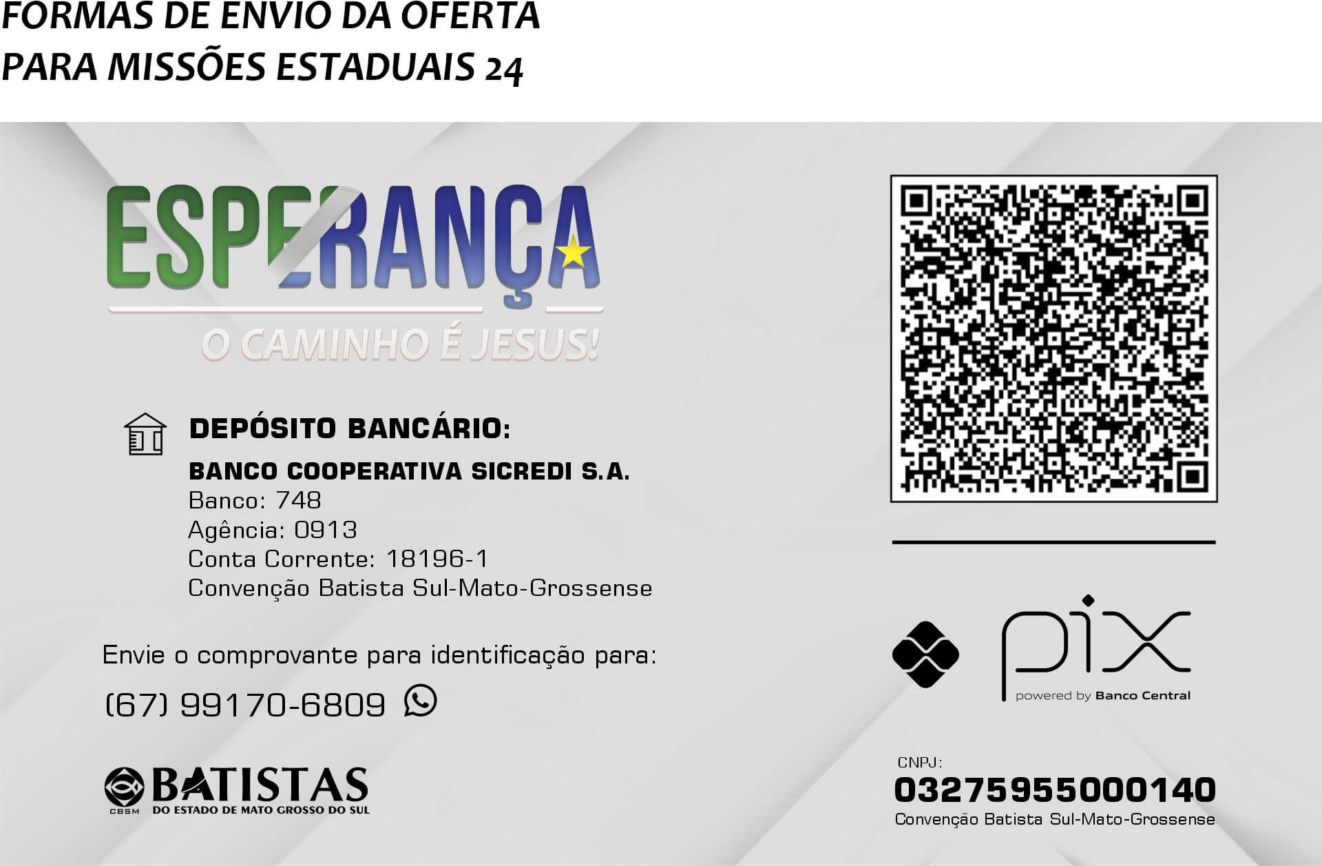 Formas de Envio QRCode